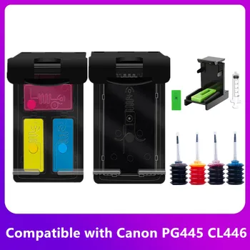 Съвместим Canon 445 446 PG-445 CL-446 многократна употреба Мастило Касета за принтер Canon Pixma IP2840 MX494 MG2440 MG2540 MG2940 3040