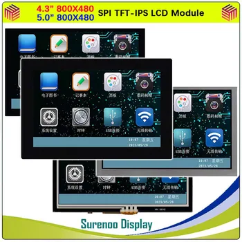 4,3-5,0 Инча 800*480 800480 LT7680A Сериен SPI IPS TFT LCD модул на Екрана и GT911 I2C IIC Емкостная Тъчпад