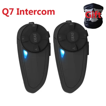 EJEAS Q7 Bluetooth 5.0, двойка домофони, 7 безжични непромокаеми заседателни слушалки, мотоциклетът слушалки, домофонна система