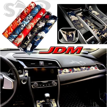 JDM, японски стил, памучен бронзирующая стикер за автомобил на интериора, 50 * 150 см, самозалепваща лента, ветрозащитная плат, новост вътрешността на колата