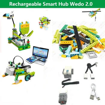 Акумулаторна строителни блокове WeDo 3.0, роботизирана конструктори, сензори на двигателя, съвместими с Wedo 2.0, обучение електрическа ПАРНА играчката 