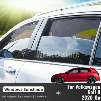 За Volkswagen VW Golf 8 Golf8 2021 2022 2023 2024 Магнитен Авто Козирка Шторка На Предното Странично Стъкло на Прозорец на сенника