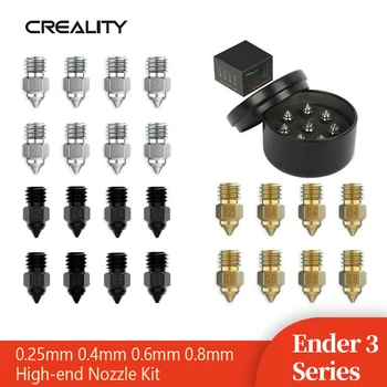 Комплект струйници висок клас за 3D печат Creality 0,25 mm 0.4 mm 0,6 mm 0.8 mm, от Мед/Медни сплави/Закалена стомана Комплект Струйници за принтер