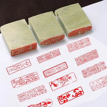 Печат с покритие от естествен камък, китайска калиграфия, готови за печат, китайска живопис, надписи и печат за рязане на статуи на Буда, печати