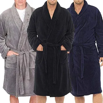 Халат за мъже, зимата на топло кимоно, фланелевый халат и пижама, халат за баня, мъжки уютни халат, нощница, домашно облекло