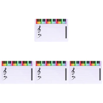 4 Опаковки бели букви на дъската за писма, дъска за упражнения, нотация, дъски за обучение да свири на пиано, картички, бяла дъска, стираемого записаното на персонала
