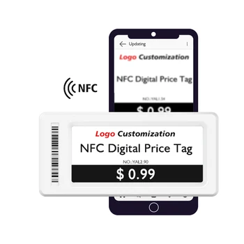10ШТ YalaTech ESL 2,9-инчов електронен етикет за рафтове, цифров цена NFC Esl за интелигентно магазин