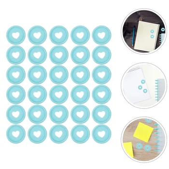 30 бр. малка тетрадка за подвързване Macaron, пластмасови пръстени за планиране, с втулки