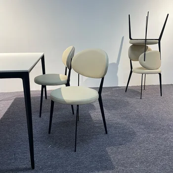 O5Miabba италиански минималистична трапезария стол, домашен стол с облегалка, модерен проста верига от ресторанти, стол за чай с мляко 