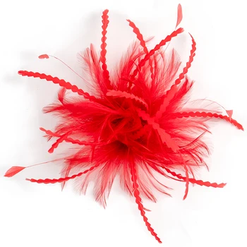 Брошки Червена кърпа от пера ръчно изработени, художествена брошка от цветна тъкан, жени, Луксозни бижута, подаръци за жени, бижута и аксесоари
