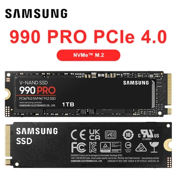 Samsung 990 PRO PCIe 4.0 NVMe 4.0 M. 2 2280 1 TB И 2 TB SSD Вътрешен Твърд Диск За преносим компютър, Настолен Компютър MLC PC