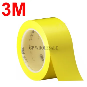 3 471 М лента жълта ширина 45 мм, предупредителен за позициониране на логото на пода, PVC, водоустойчив, висока температура, 33 м 6S, позиционирующая лента
