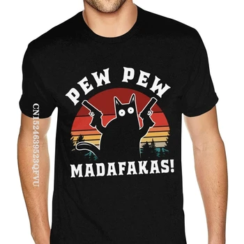 Музикални тениски Pew Pew Madafakas, памучни мъжки тениски големи размери, черни тениски, памучни мъжки блузи, тениски, тениска Camisa, най-новите