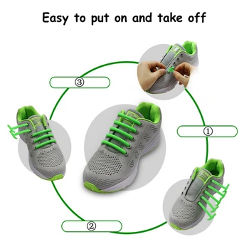 Нови еластични силиконови връзки за обувки, полукръгли силиконови ремък специални шнурове без вратовръзка за мъжете Жените на връзки за обувки, шнурове от Каучук