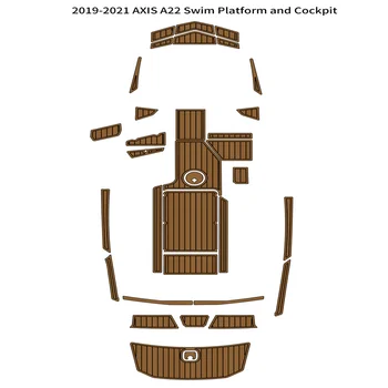 2019-2021 ОС A22, платформа за плуване, кокпит, подложка за лодочной комплект от пяна EVA тиково дърво