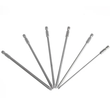 За битови винтове Отвертка ръчни инструменти за дома дължина 100 мм, 6 бр./компл., магнитни бита с кръстни глава, магнитен шестигранник