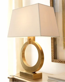 Модерна луксозна настолна лампа за Вила Златна маса за хранене Украса Настолна лампа Скандинавски ретро нощни led лампа за спални