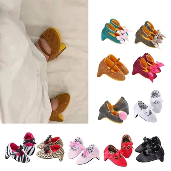 Нови Детски Обувки на Висок Ток с Мека Подметка в Грах и Лък за Новородено, 1 Чифт, Подпори за Фотосесия за Малки Момичета, Снимането на Паметта
