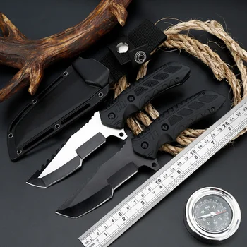 3CR13mov, неръждаема стомана, прав нож на улицата, остър ловен нож, тактически нож, къмпинг, риболов, многофункционален портативен нож