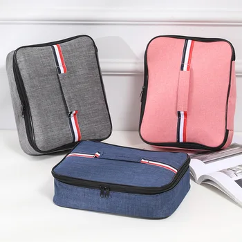 Квадратна Удебелена Термална Чанта за Обяд Bento Box Food Carrier Изолирани Чанти-Охладители За Съхранение на Голям Пакет С Лед Чанта За Пикник Женствена Чанта За Обяд