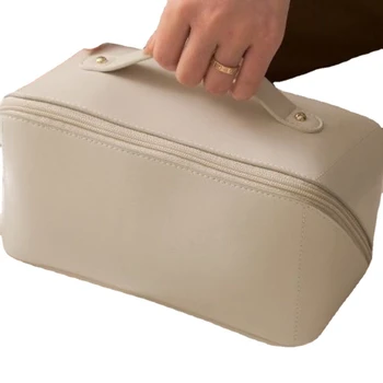 Стилен и практичен дамски преносима чанта за тоалетни принадлежности с голям капацитет - органайзер за козметика