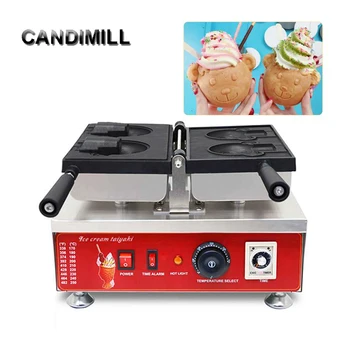CANDIMILL Електрическа машина за приготвяне на сладолед Тайяки, вафельница във форма на мечка, гофрети, рог, желязна машина, пекар 110 В На 220 В
