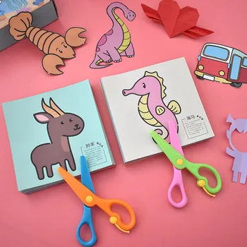 Мультяшные Цветни Играчки За Рязане на Хартия САМ Kids Занаятите Animal Handcraft Paper Art Образователна Играчка Образователно Художествен Занаят с Ножица 2023