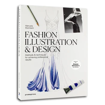 Нова мода книга с илюстрации и дизайн за възрастни, бижута, ръчно рисувани, ръководство за дизайн на ръкописа, твърди корици за дрехи