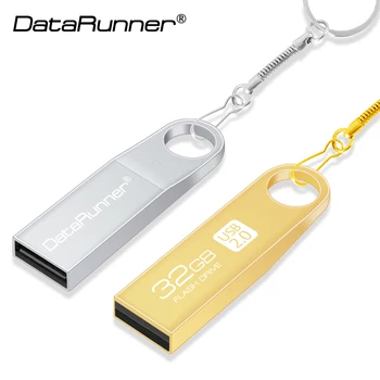 DataRunner Ключодържател USB 2.0 Флаш Памет Метална Флаш памет 64 GB 32 GB 16 GB 8 GB от 4 GB Пръчка Водоустойчив USB-Памет Memory Stick