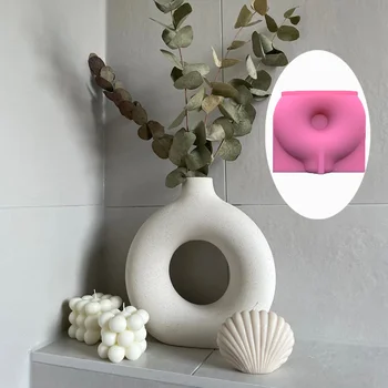 Голяма уникална битова арочная ваза, форма за сочни цветя, саксия за понички, силиконова форма, конкретна форма за гипсова сеялка