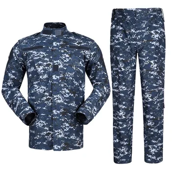 Мъжки костюм от армията на САЩ, камуфляжная униформи, джунгла, пустиня, ловно яке + панталон, тъмно синя тактическа бойна облекло