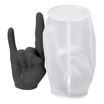 Форма за скулптура на пръста Мека жестовая силиконова форма жест на пръста си силиконова форма е съвместим със смола за рождения ден на Хелоуин