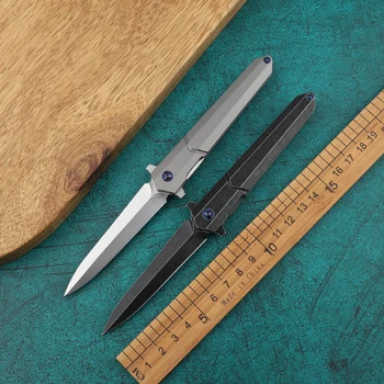 Малък сгъваем нож excalibur M390 острието TC4 дръжката е от титанова сплав практическо оцеляване на открито, на къмпинг, лов плодов нож EDC to