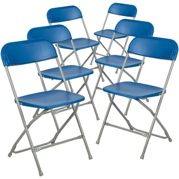 Безплатна доставка в САЩ, флаш мебели от серията Hercules ™, 6 бр., лек пластмасов удобен стол за дейности, определени сгъваеми столове