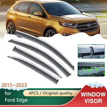 4x Автомобилни Сенници на Прозорците за Ford Edge MK2 Endura 2015 ~ 2023 Аксесоари 2016 Шатри Слънчеви Дъждовни Дим Очила Защитни Дефлектор Windshie