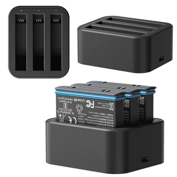 За батерията Insta360 X2 X3 И концентратор за бързо зарядно устройство за Insta360 X2 X3 Оригинално Зарядно Устройство с 3 Слота, Тройни Аксесоари