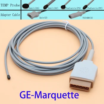 За многократна употреба медицински температурен сензор за GE-Marquette, сензор за температурата на повърхността на кожата на възрастен/педиатрични пациента/на хранопровода/ на ректума или кабел-адаптер.