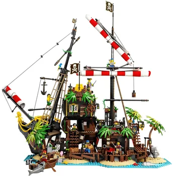 Кораб от ЕС Пирати от залива Barracuda Пиратски Кораб Темата Серия от Идеи 2545 бр. Модел за Изграждане на Блокове, Тухли Играчки