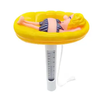 Плаващ термометър за басейни, трайно термометър с шнурком за басейни, хидромасажна вана, спа за открити и закрити басейни