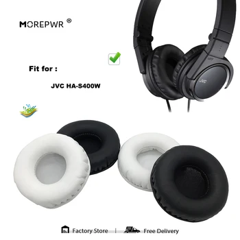 Morepwr Нова Актуализация на Сменяеми подложки за слушалки JVC HA-S400W резервни Части За Слушалки Кожена Възглавница Velvet Калъф За слушалки
