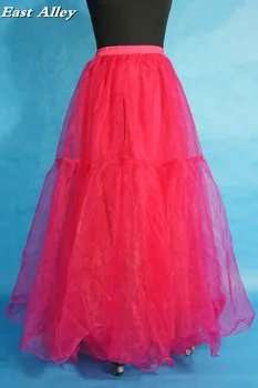Нов стил, 8 цвята, тюлевая дълга дамска пола трапецовидна форма с дължина до пода, сватбена рокля, долна пола, пълна комбинация