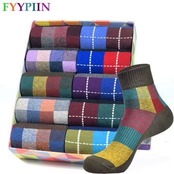 Нови мъжки пролетно-летни памучни разноцветни къси чорапи, висококачествено компресиране мода, лъки новост, чорапи с ниско деколте