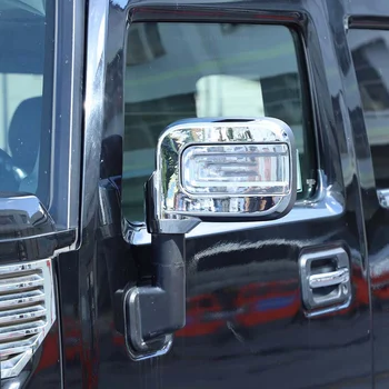 Автомобилни странични капаци огледала за обратно виждане, тампон за Hummer H2 2003-2009, външни аксесоари, ABS сребрист