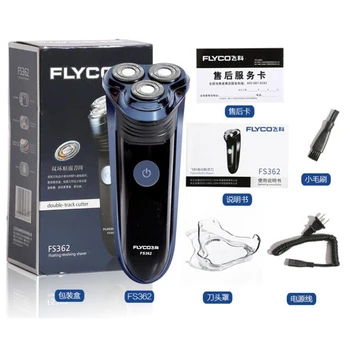 FLYCO FS362, мъжка самобръсначка за лице, 3D плаващ въртящата се глава, моющаяся акумулаторна самобръсначка, тример за подстригване на брада