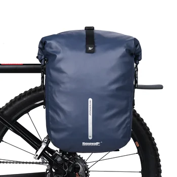 Велосипедна чанта и багажник Водоустойчив мотор чанта 20Л Многофункционална чанта за багажник в задната част на скарата синя и черна пътна велосипедна чанта