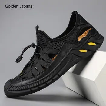 Golden Sapling/ Летни Лоферы; Градинска Мъжки обувки; Дишаща Ежедневни Обувки; Мъжки Лека Обувки На Равна Подметка За Почивка На Платформата; Мъжки Мокасини