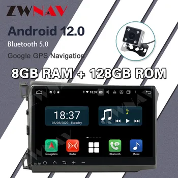 за Honda Civic 2012-2015 Android 12 PX6 128 GB Автомобилното Радио GPS Навигация Авто Стерео Главното Устройство Мултимедиен Плеър Магнетофон ISP