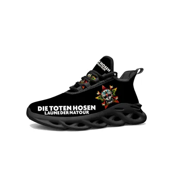 Маратонки на равна подметка Die Toten Hosen, мъжки и дамски спортни маратонки за бягане, висококачествени маратонки по поръчка, обувки дантела, мрежа обувки