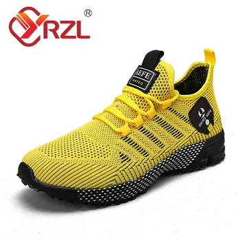 YRZL / нови мъжки маратонки за джогинг, леки маратонки, есенна дишаща мрежа еластична спортна мода ежедневни обувки за бягане