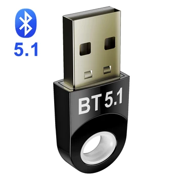 USB 5.1 Bluetooth Адаптер, Bluetooth 5.0 Безжичен Приемник Bluethooth Dongle 4.0 Музикален Мини-Предавател Bluthooth За PC Компютър